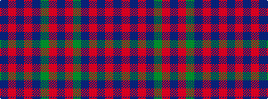 idealised woven sample of pattern BRBRBGRB