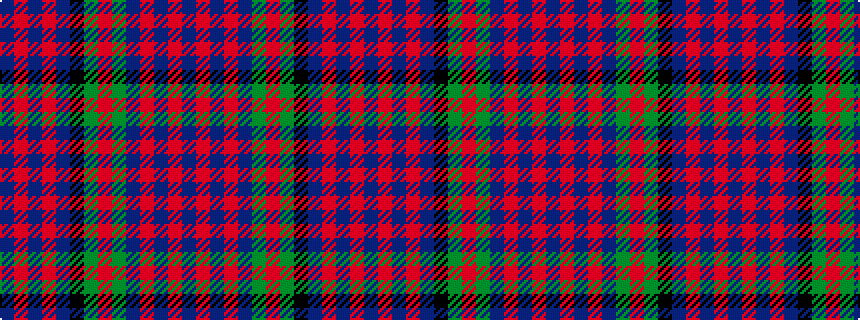 idealised woven sample of pattern BRBRBGRGKBRBRB