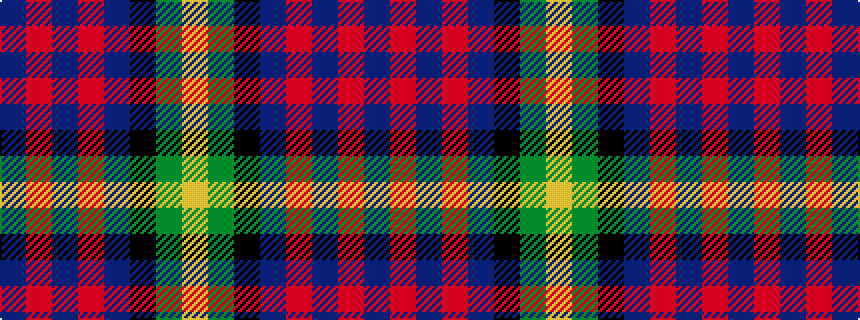 idealised woven sample of pattern BRBRBKGY