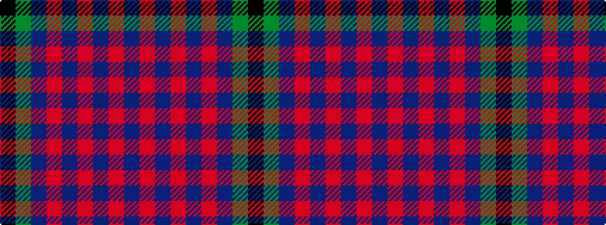 idealised woven sample of pattern BRBRBRBGK