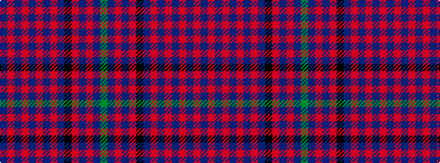 idealised woven sample of pattern BRBRBRBRBKRBRBG