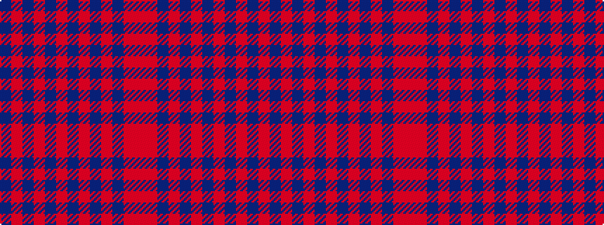 idealised woven sample of pattern BRBRBRBRBRBRR