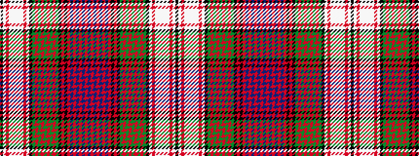 idealised woven sample of pattern BRBRBRBRKRKGRGRGRGRGKWRWWWWWRWK