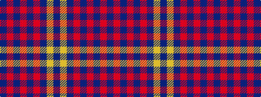 idealised woven sample of pattern BRBRBRBYB