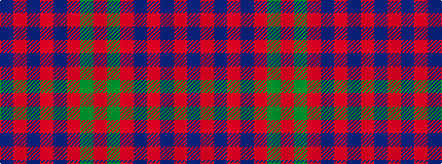 idealised woven sample of pattern BRBRBRGR