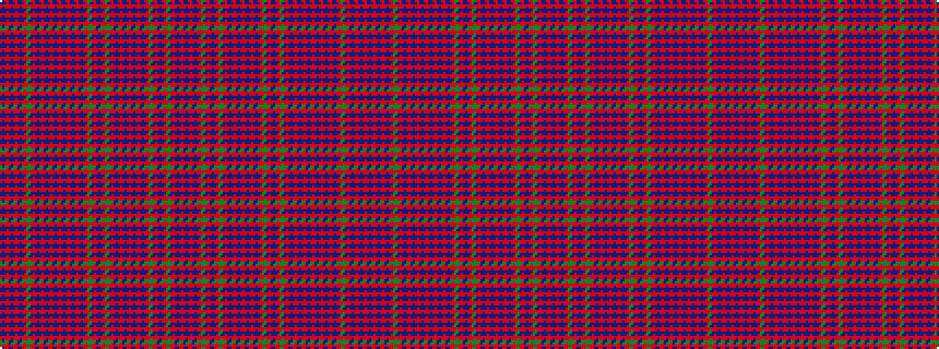 idealised woven sample of pattern BRBRBRGRBRBRBRBRBRBRGRBRGRBRBRBRBRGRBRGRBRB