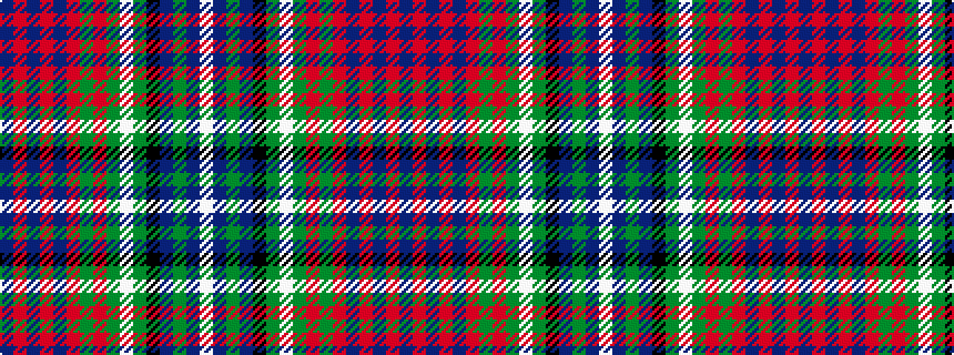 idealised woven sample of pattern BRBRBRGRGWGKBGBW