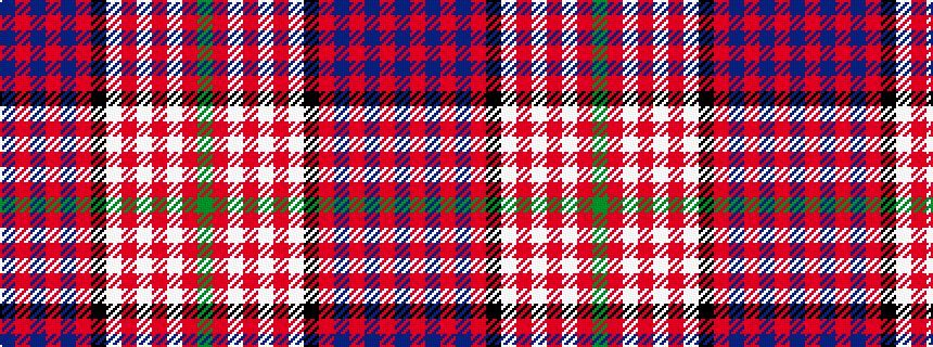 idealised woven sample of pattern BRBRBRKWRWRWRG