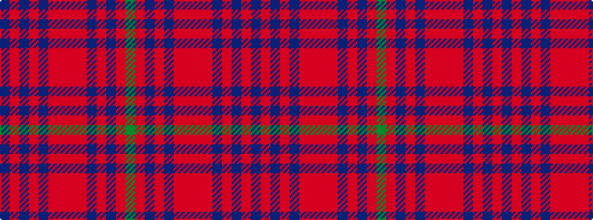 idealised woven sample of pattern BRBRBRRRRBRBRG
