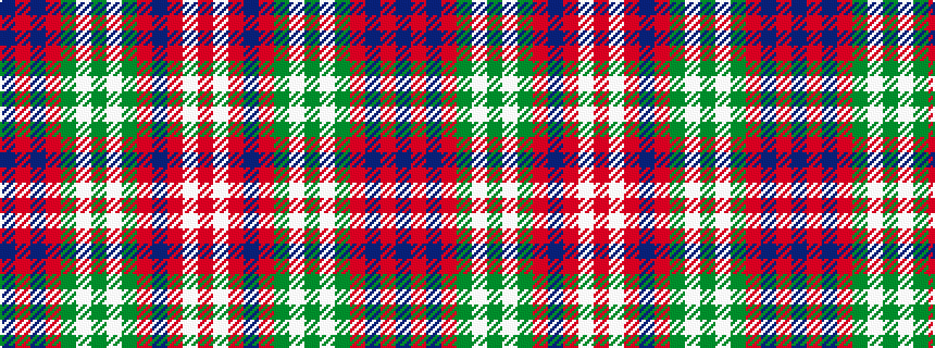idealised woven sample of pattern BRBRGWGWGRBRWR