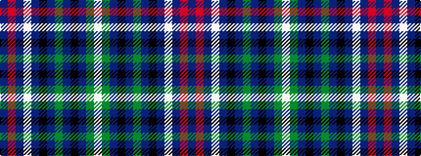 idealised woven sample of pattern BRBWBKBGBKBGW