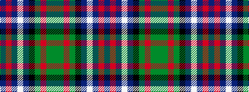 idealised woven sample of pattern BRBWBKGRGG