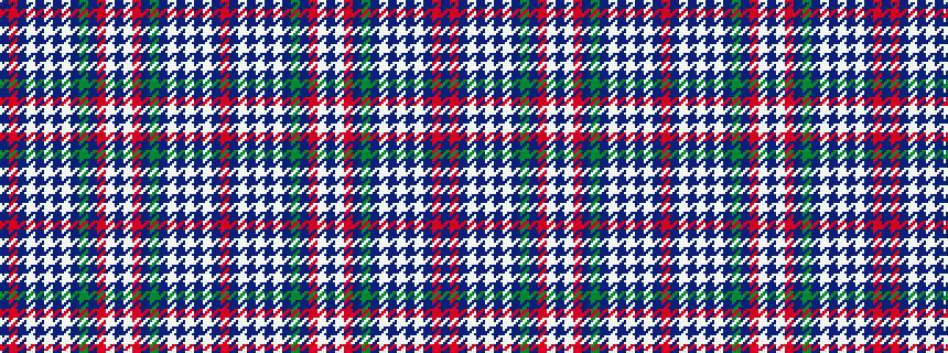 idealised woven sample of pattern BRBWBWBWBGBRWBWRBGBWBWBWBR