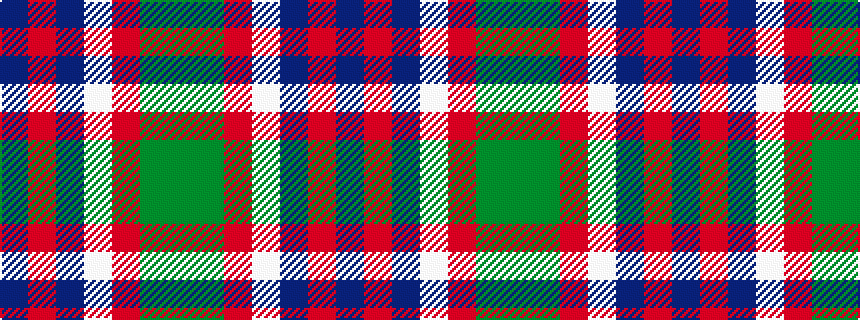 idealised woven sample of pattern BRBWRGG