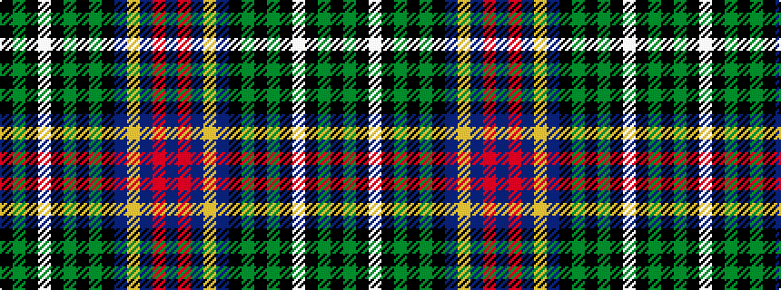 idealised woven sample of pattern BRBYBKGKGKWKGK