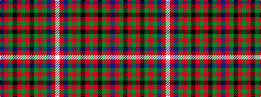 idealised woven sample of pattern BRGKRGRKGRGBRW