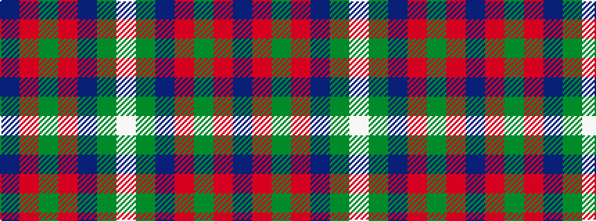 idealised woven sample of pattern BRGRBGW