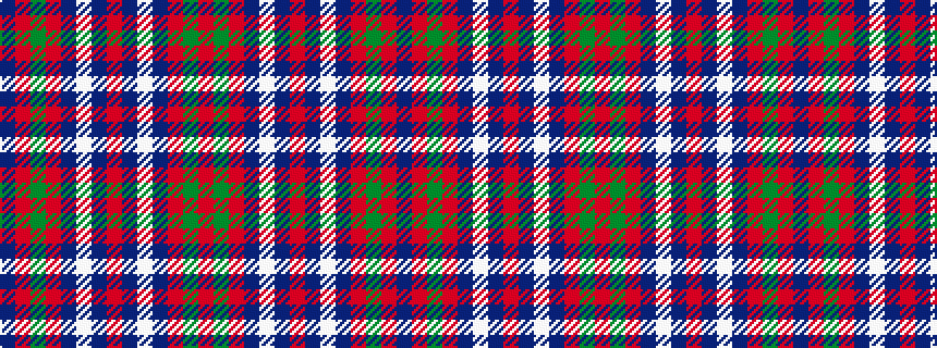 idealised woven sample of pattern BRGRBWBRBWBRGR
