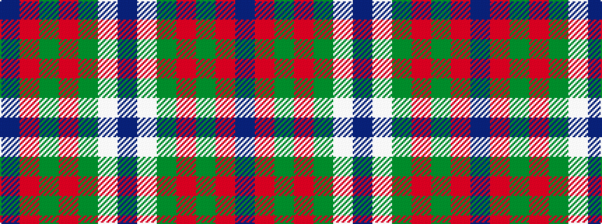 idealised woven sample of pattern BRGRGWB