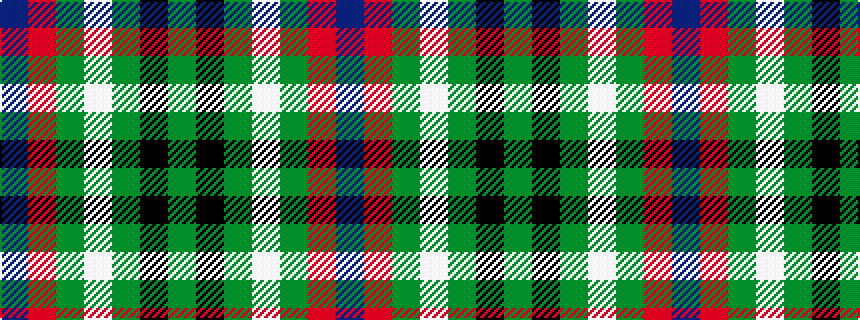 idealised woven sample of pattern BRGWGKG