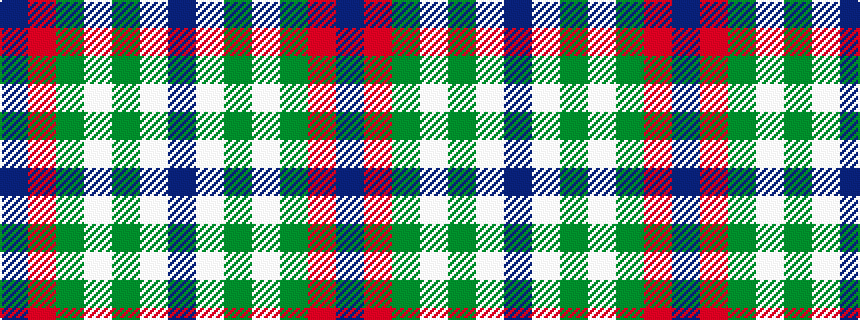 idealised woven sample of pattern BRGWGWB