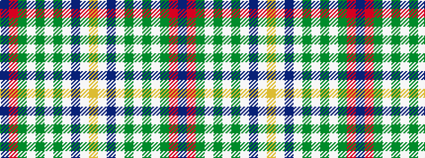 idealised woven sample of pattern BRGWGWGWBWY