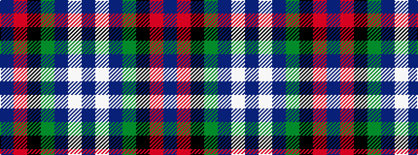 idealised woven sample of pattern BRKGBWB