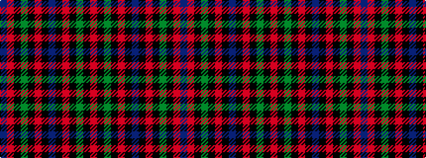 idealised woven sample of pattern BRKGKRKBKRKGKR