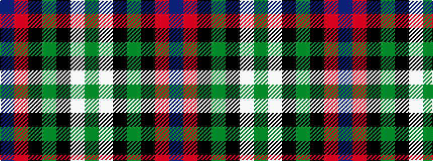 idealised woven sample of pattern BRKGKWG