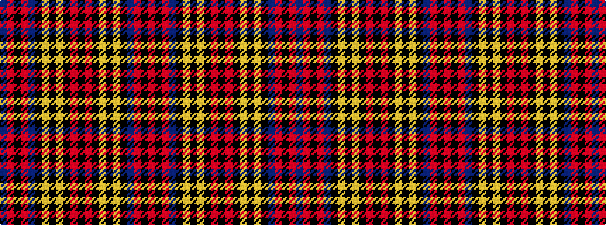 idealised woven sample of pattern BRKRBKYKYKRKRKYKYKBRKR