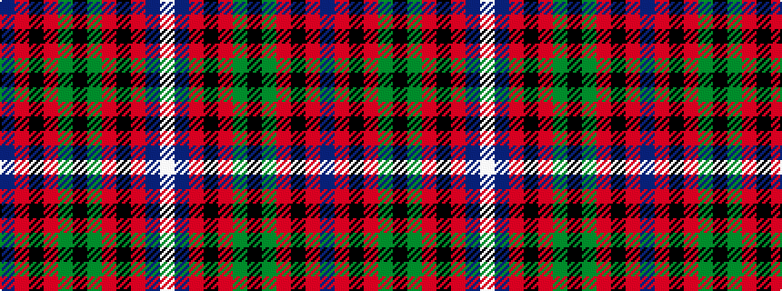 idealised woven sample of pattern BRKRGKGRKRBW