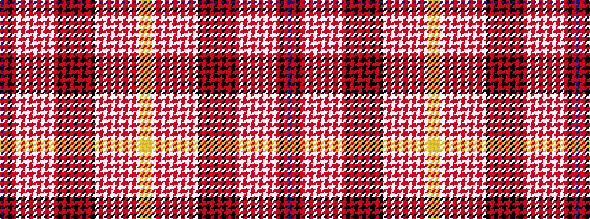 idealised woven sample of pattern BRKRWRWRWRWRWRKRKRKRKRKWRWRWRWRWRWYY