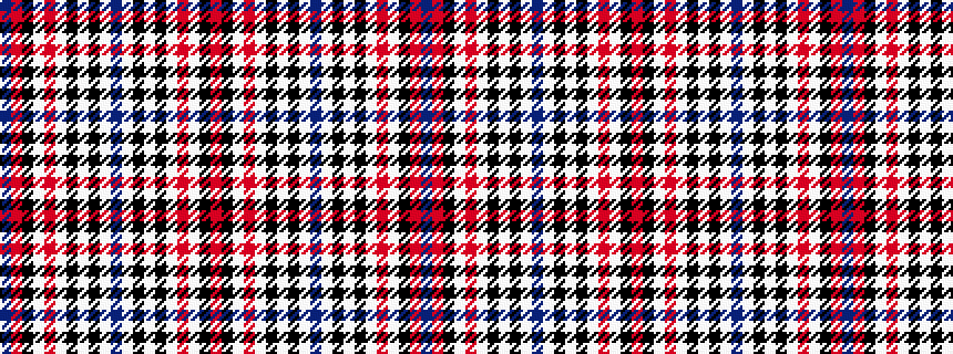 idealised woven sample of pattern BRKWRWKWKWBWKWKWRWKR