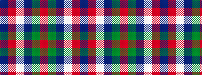 idealised woven sample of pattern BRWBGR