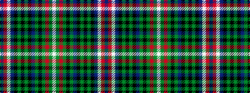 idealised woven sample of pattern BRWBKGKGKBGKGRGW
