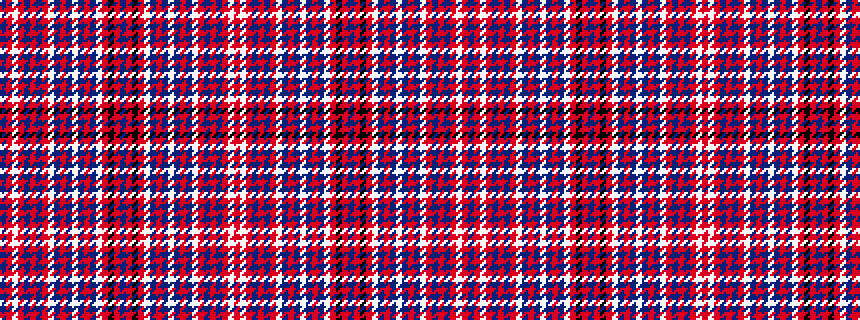 idealised woven sample of pattern BRWRBRBRWBRBWBRBWRKRBRKRWBRBWBRBWRBRBRWR