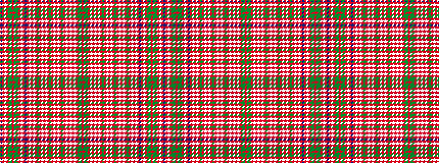 idealised woven sample of pattern BRWRGGRGGRWRBRWRWRGRWRWRGRWRWRGRWRWRWRGGR