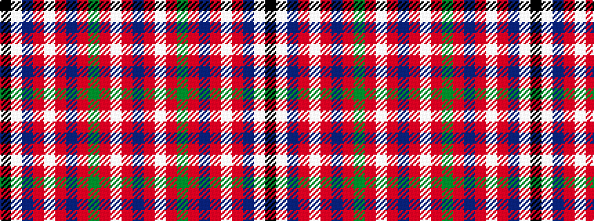 idealised woven sample of pattern BRWRGRBRWRBWK