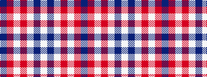 idealised woven sample of pattern BRWRWBW