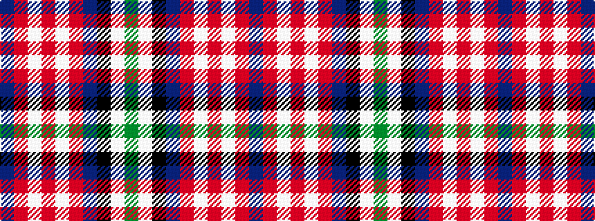 idealised woven sample of pattern BRWRWRBKWG