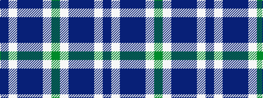 idealised woven sample of pattern BWBBBWG
