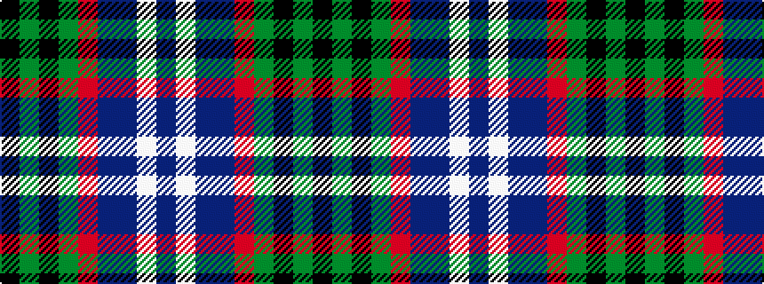 idealised woven sample of pattern BWBBRGKGK