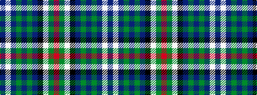 idealised woven sample of pattern BWBGBGBKWGR