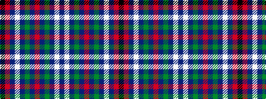 idealised woven sample of pattern BWBGBRBGBWBRK