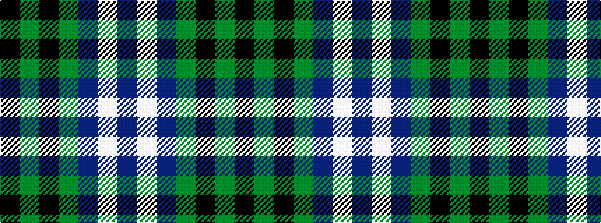 idealised woven sample of pattern BWBGKGK
