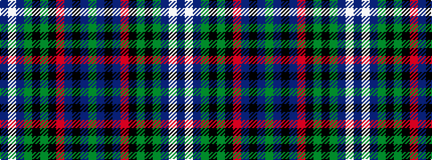 idealised woven sample of pattern BWBGKGKRBKBG