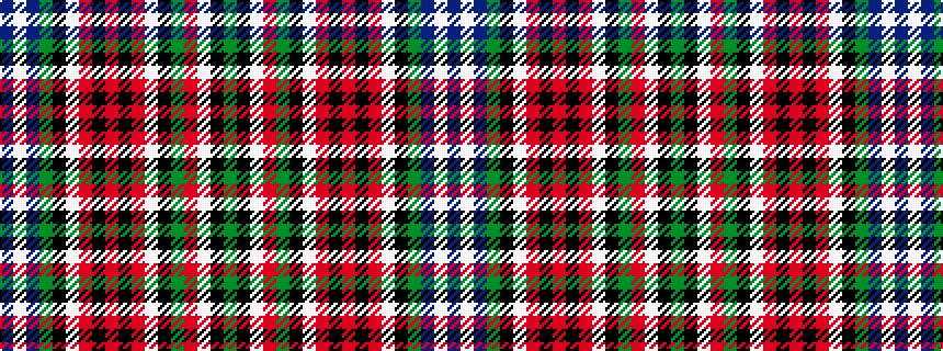 idealised woven sample of pattern BWBGKWRKRKRWKGRWKG