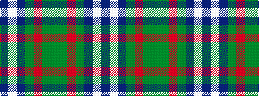 idealised woven sample of pattern BWBGRGG