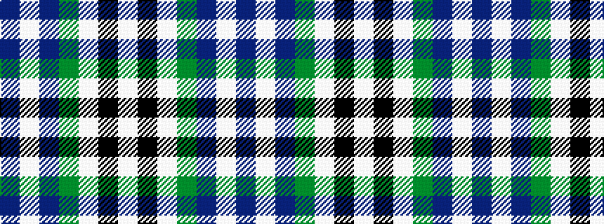 idealised woven sample of pattern BWBGWKW
