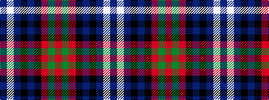 idealised woven sample of pattern BWBKBKRGR